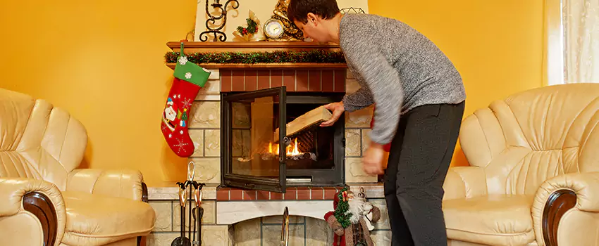 Rusted Metal Fireplace Restoration in Alamo, Texas